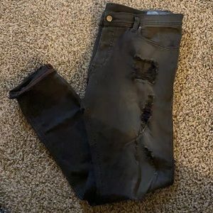 New Diesel Black Tepphar Ripped Jeans Slim Carrot